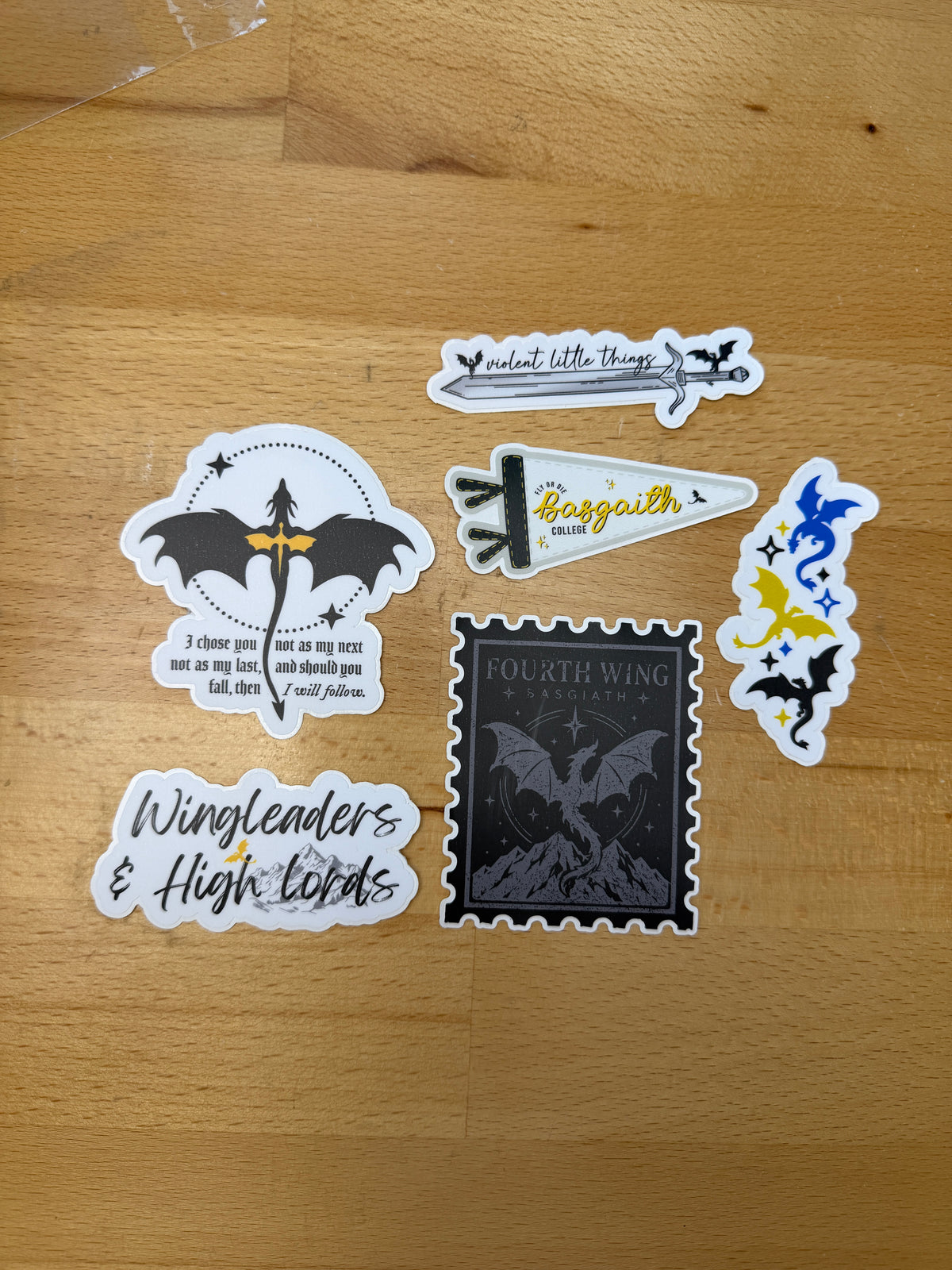 Fourth Wing Sticker Pack