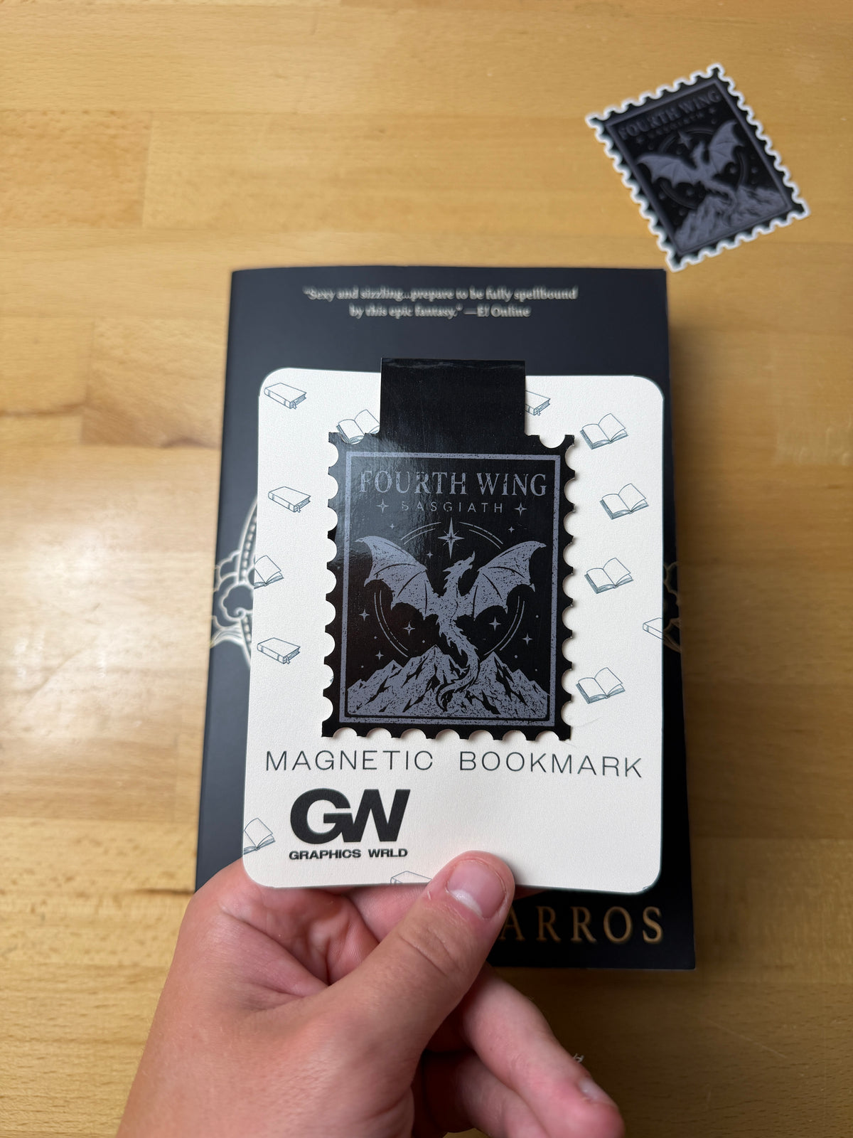 Fourth Wing Magnetic Bookmark + Sticker