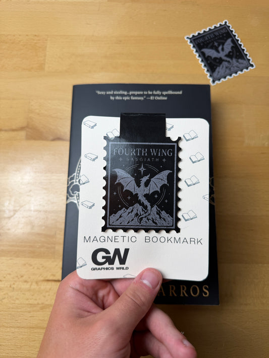 Fourth Wing Magnetic Bookmark + Sticker