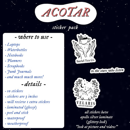 ACOTAR Sticker Pack