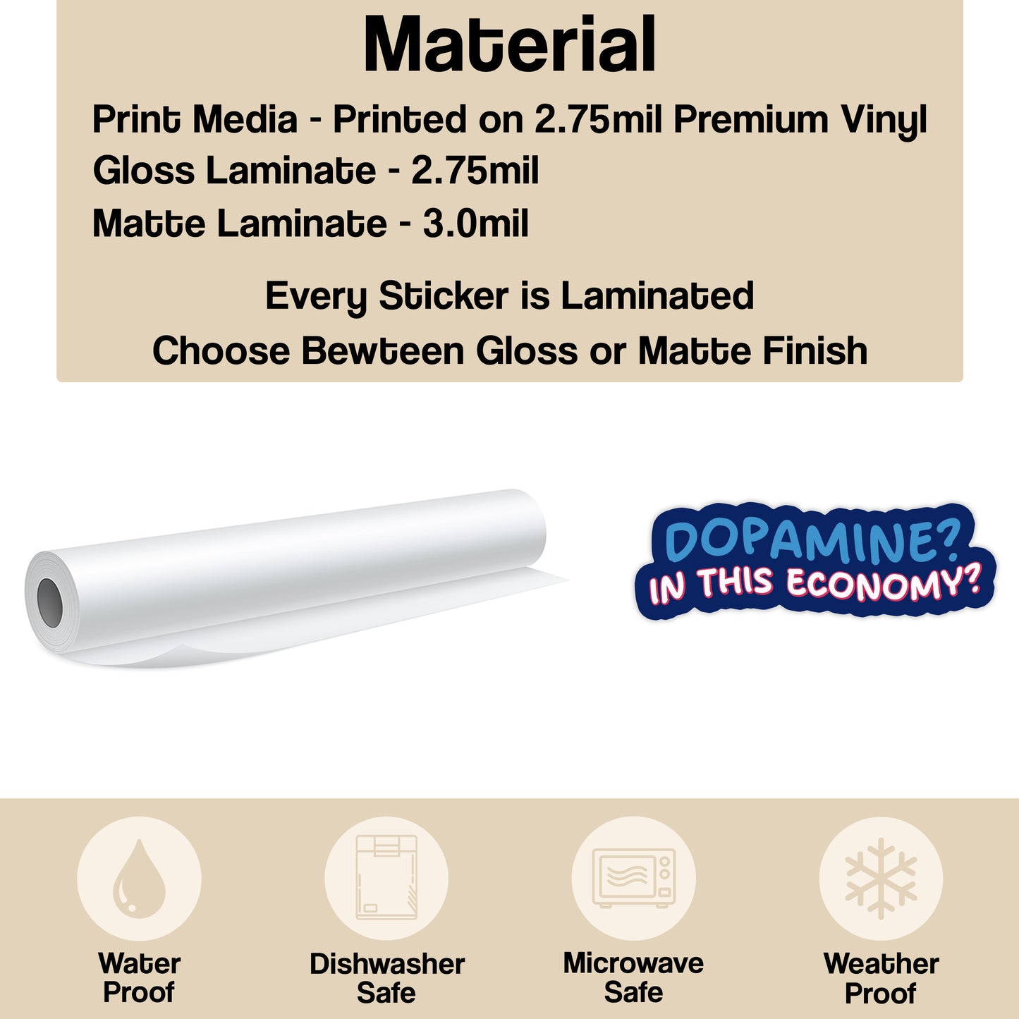 Dopamine In This Economy Sticker