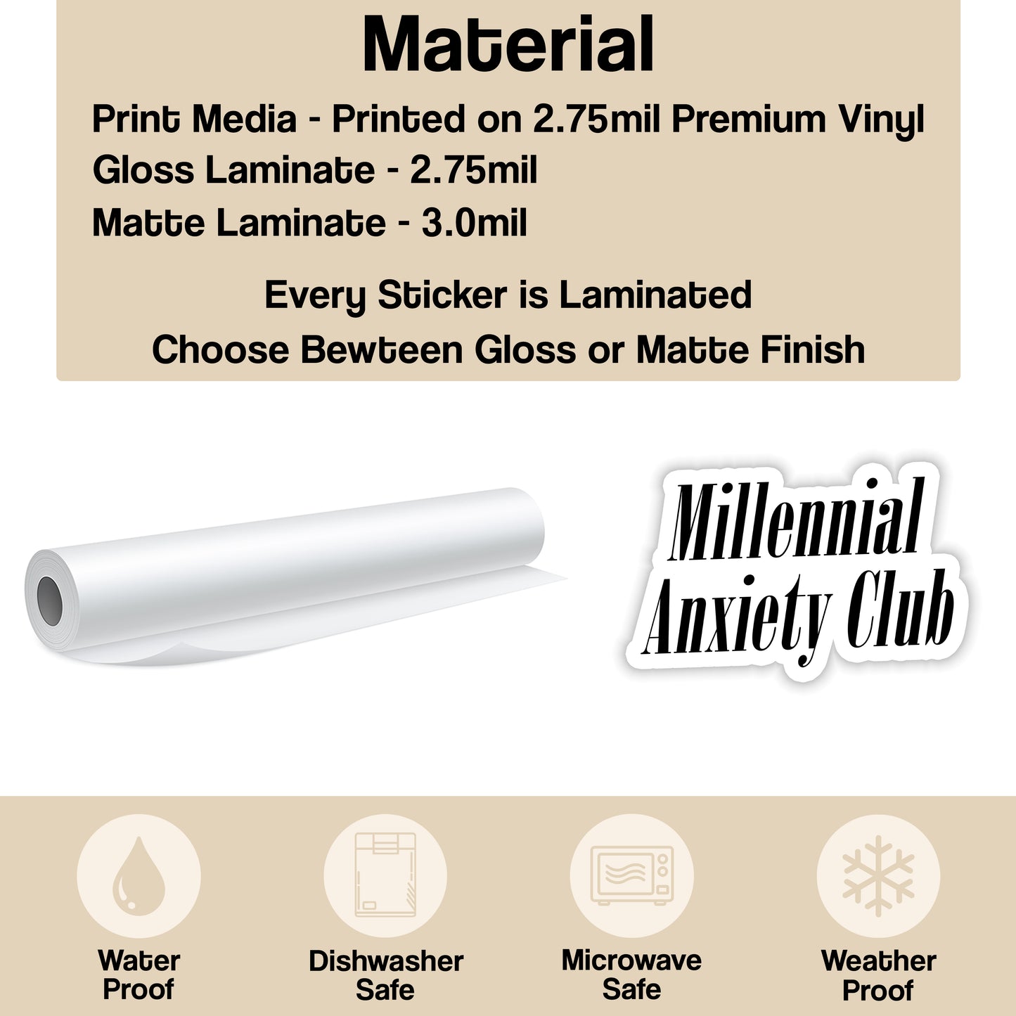 Millennial Anxiety Club Sticker