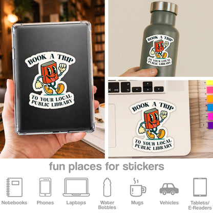Book A Trip To Your Favorite Public Library Sticker