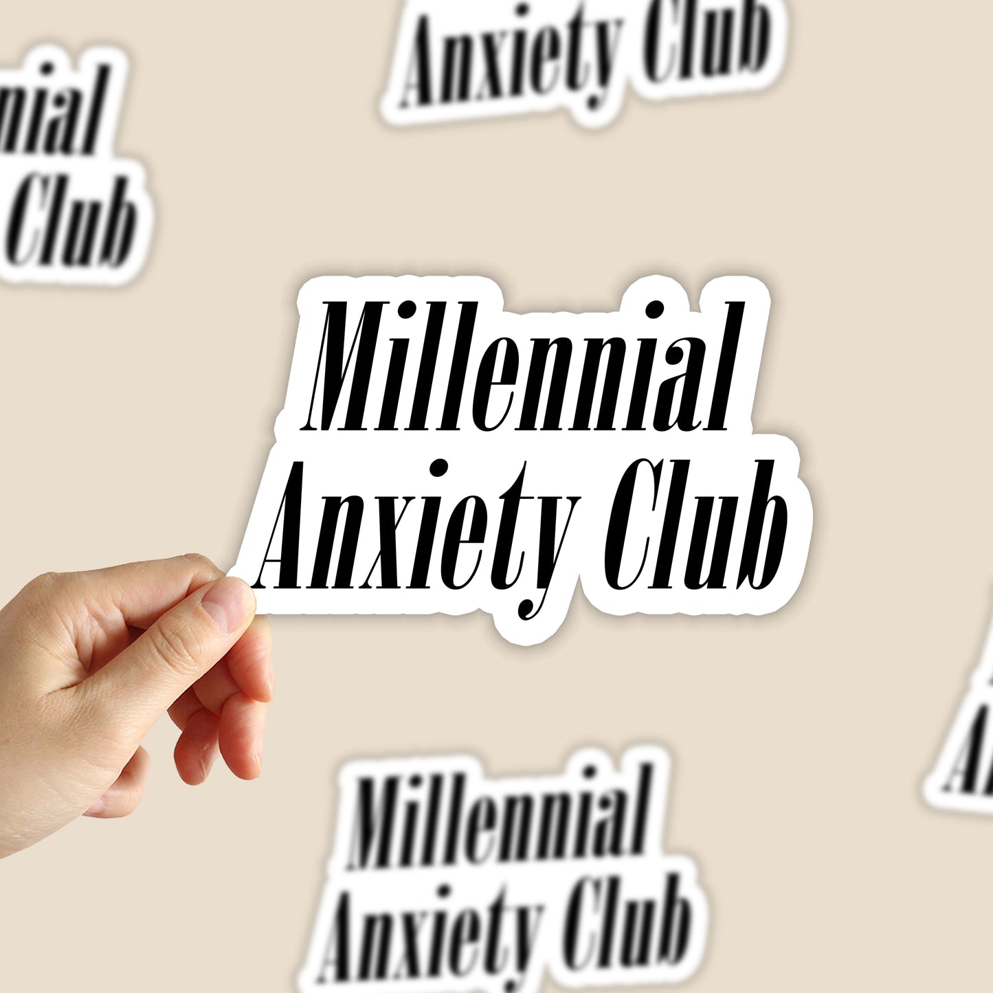 Millennial Anxiety Club Sticker