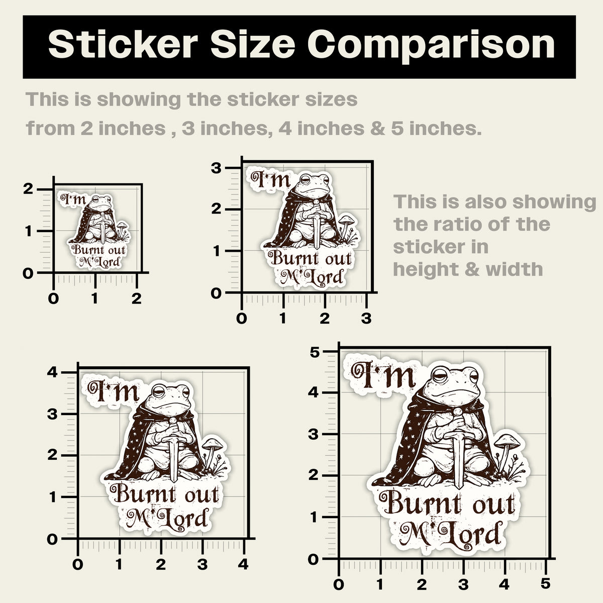 I'm Burnt Out M'lord Sticker