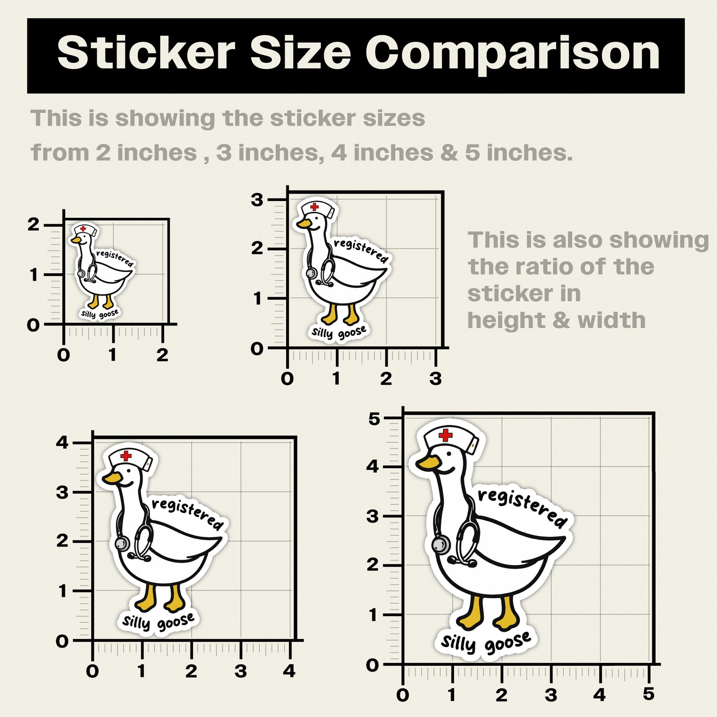 Registered Silly Goose Sticker