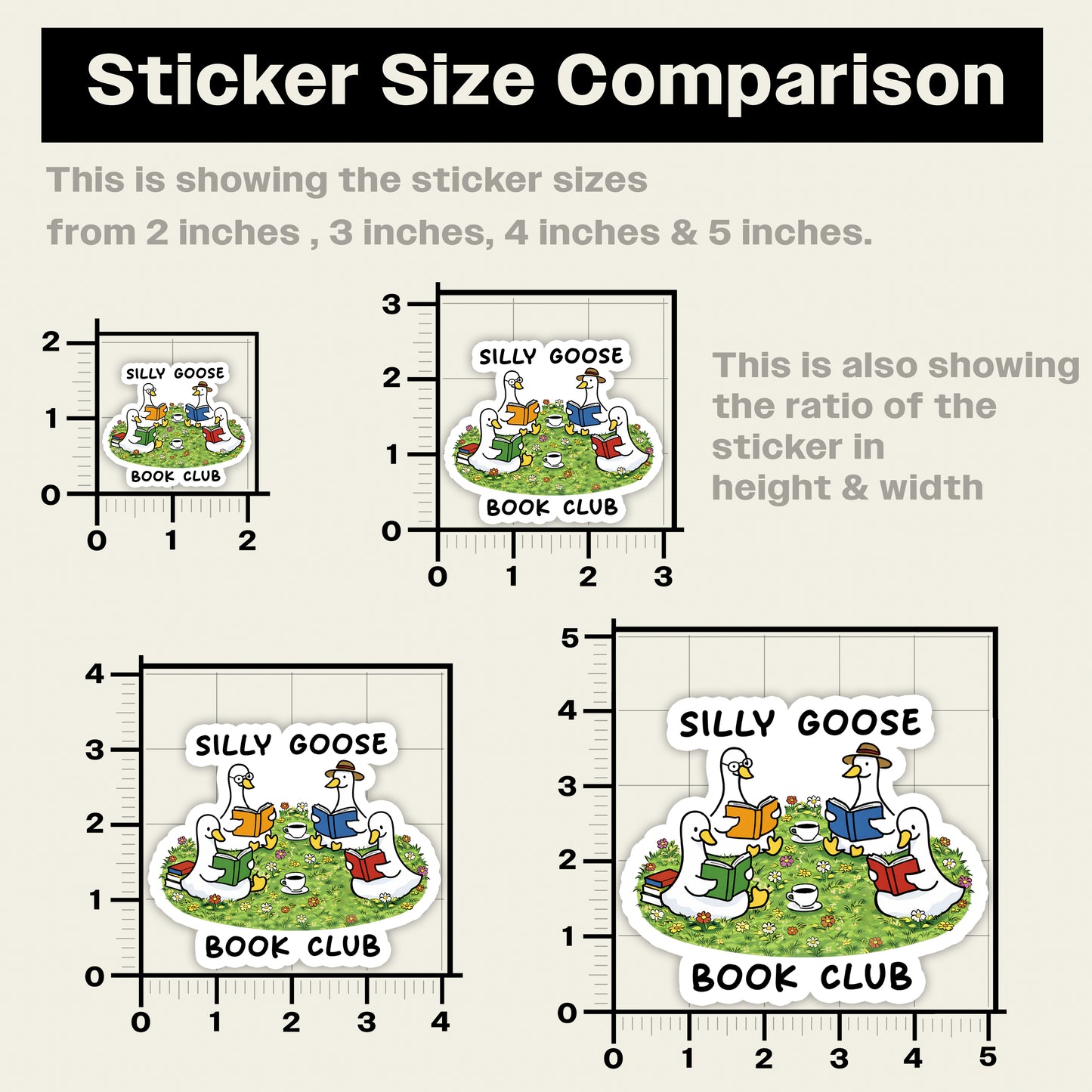 Silly Goose Book Club Sticker