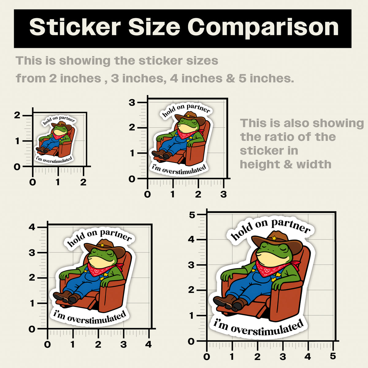 Hold On Partner I'm Overstimulated Sticker