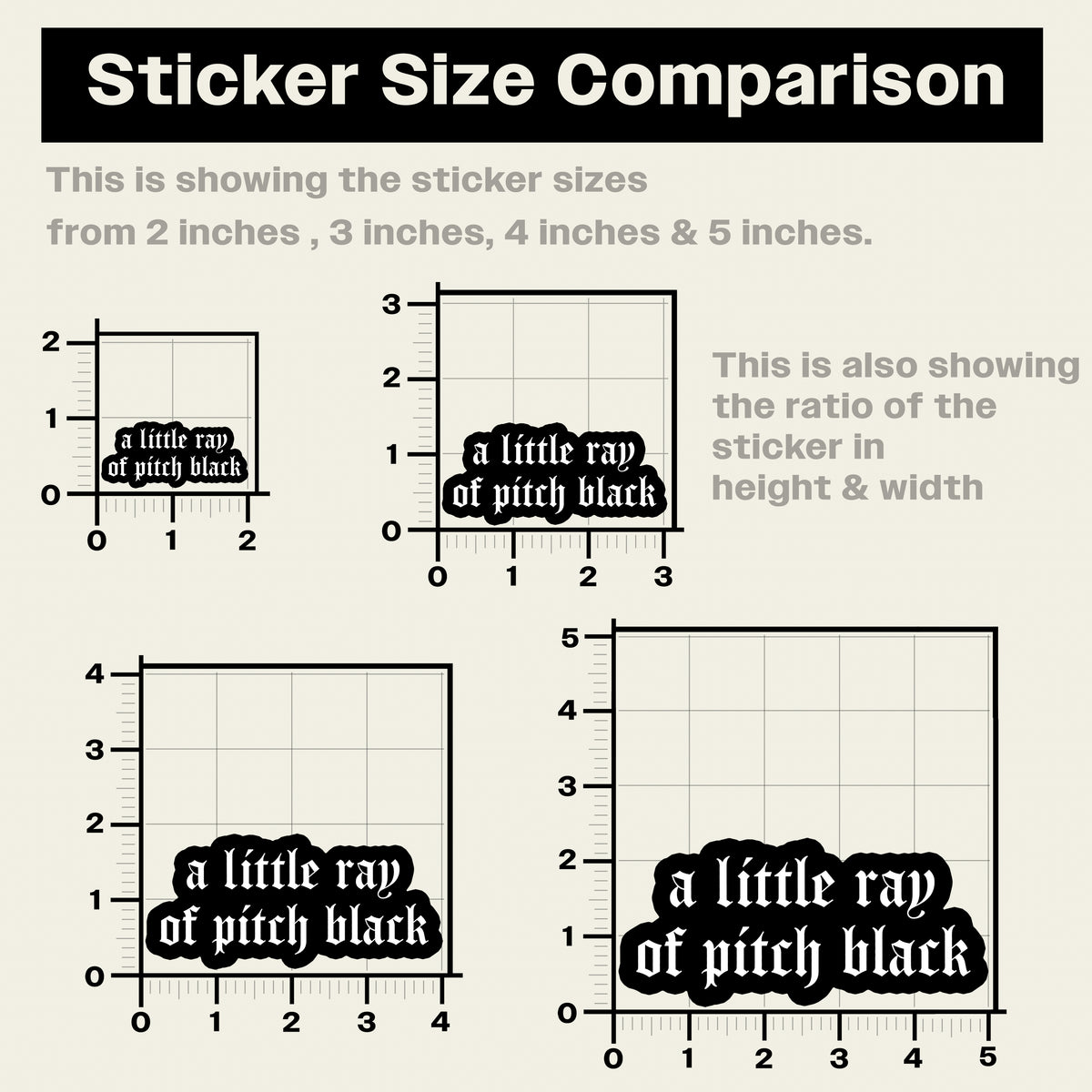 A Little Ray Of Pitch Black Sticker