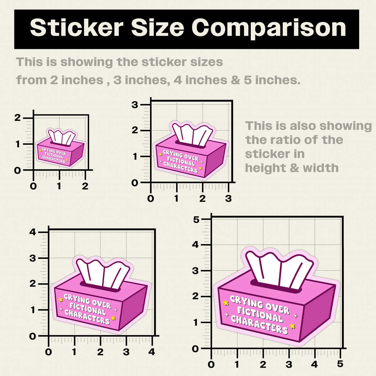 Crying Over Fictional Characters Sticker