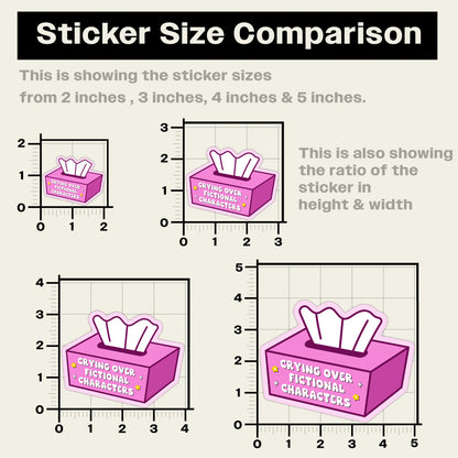 Crying Over Fictional Characters Sticker