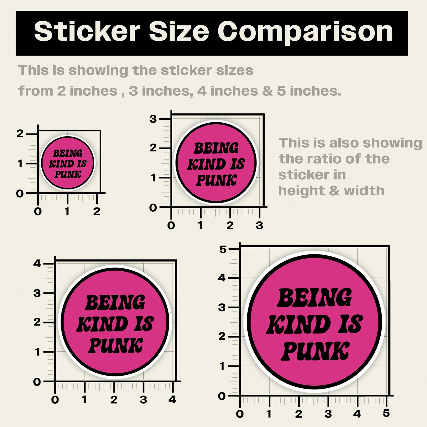 Being Kind Is Punk Sticker