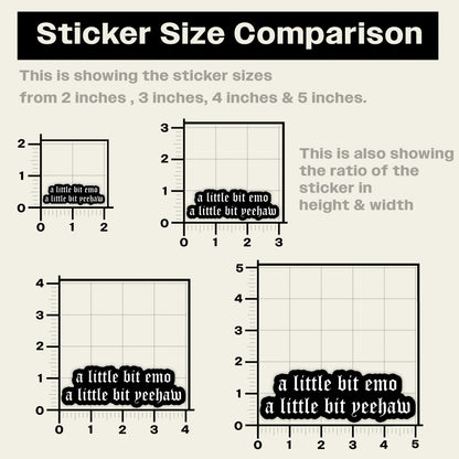 A Little Bit Emo A Little Bit Yeehaw Sticker