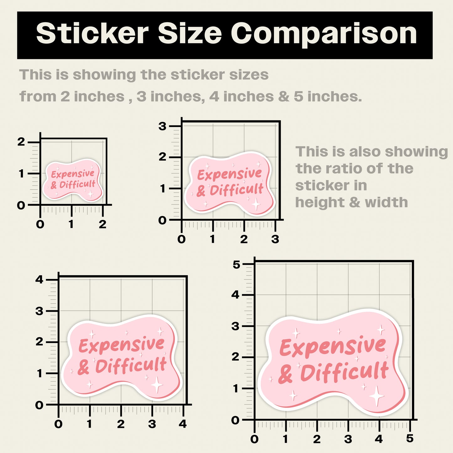 Expensive & Difficult Sticker