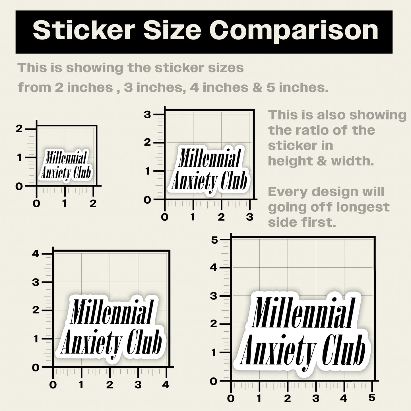 Millennial Anxiety Club Sticker