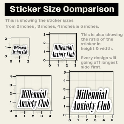 Millennial Anxiety Club Sticker