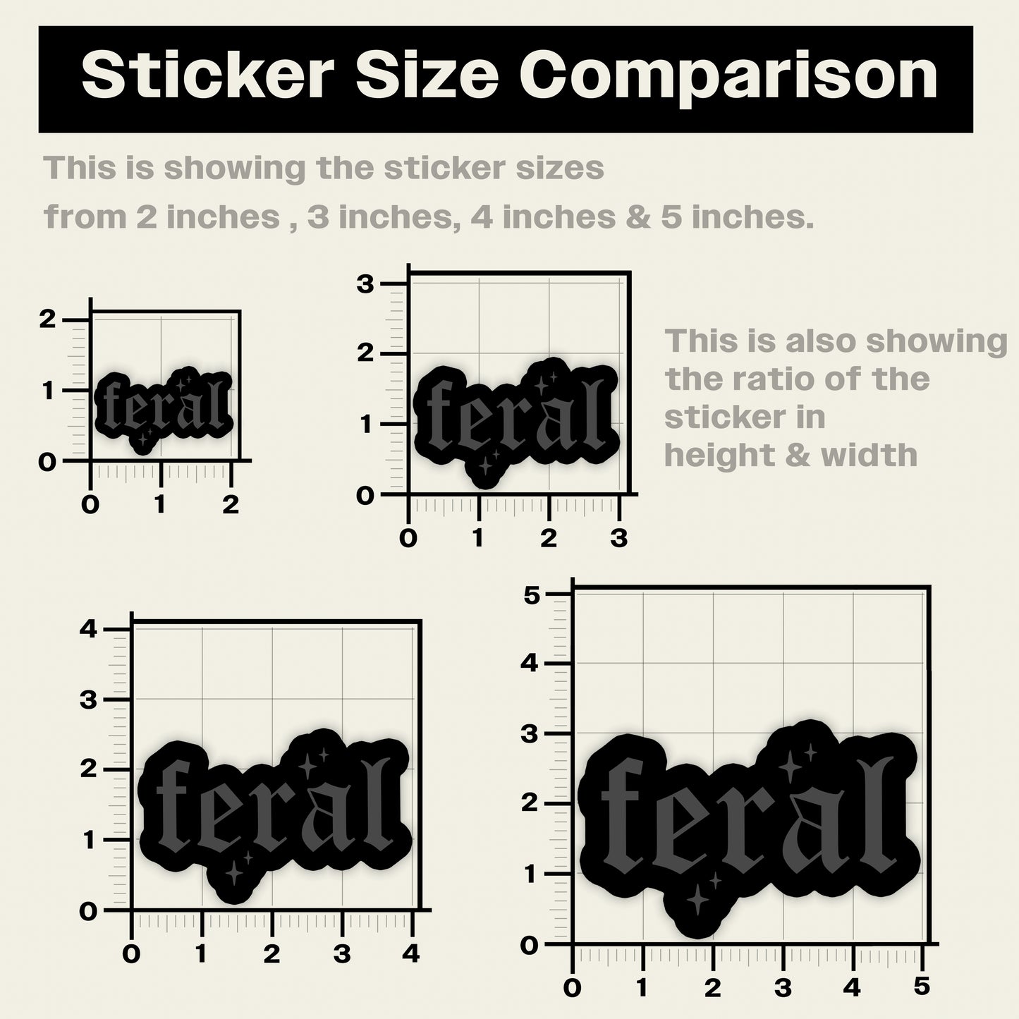 Feral Sticker