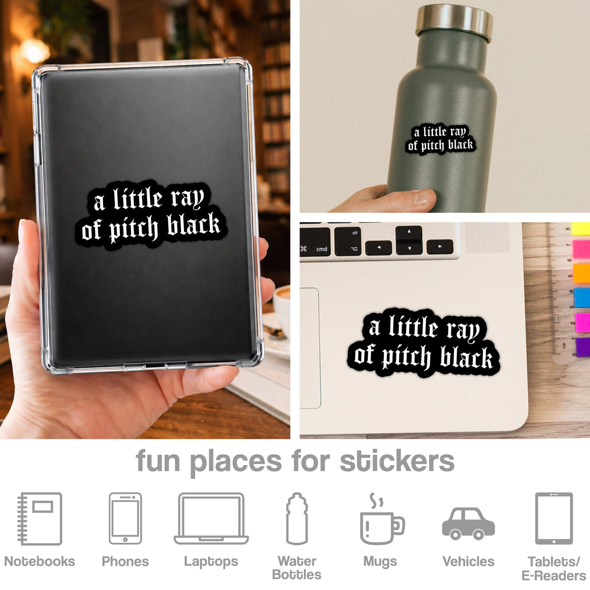 A Little Ray Of Pitch Black Sticker